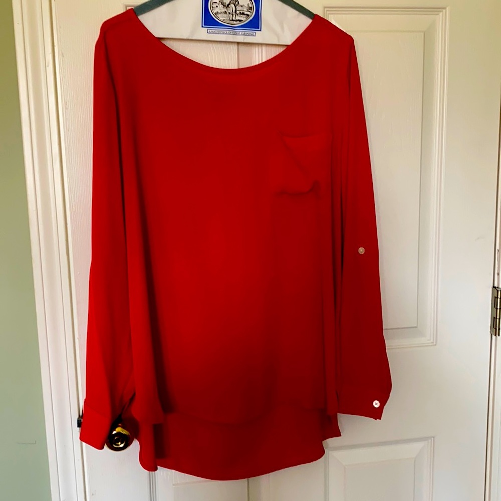 Loft blouse tomato red